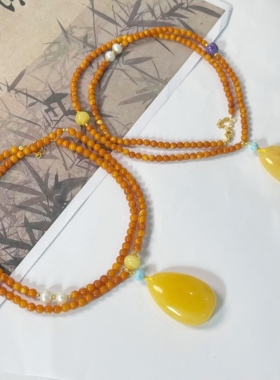 云上叙17 DS08870 蜜蜡DIY项链-多样性发一件-随型（甄选）