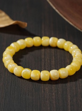 【云上叙】蜜蜡手串-多样性发其一-8×9mm-V60355-E(商城）