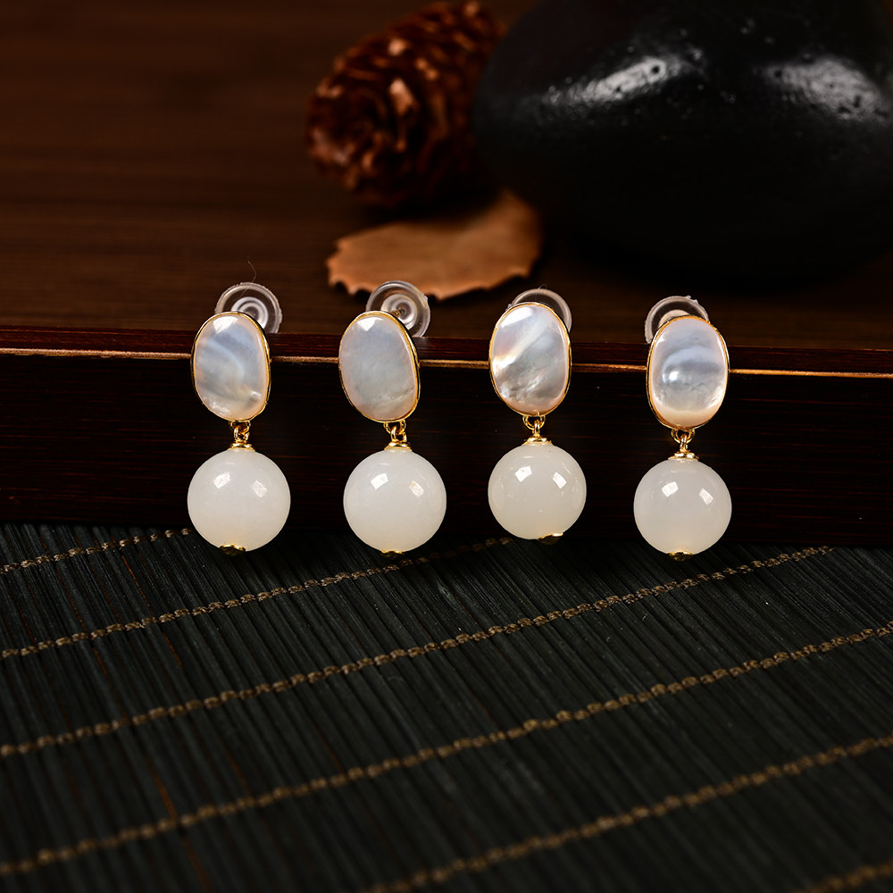 云上叙5 DS18096 和田玉耳钉-多样性发一件-9mm+（甄选）,珠宝/钻石/翡翠,耳饰,淘宝优惠券,粉丝福利购,淘宝优惠卷