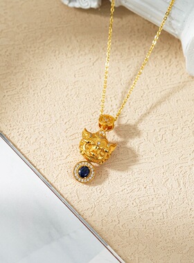 【云上叙】S925银镶嵌蓝宝石吊坠-多样性发其一-V52689-E（商城）