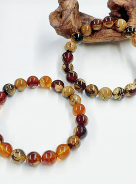 云上叙7 DS00673 -琥珀单圈手串-多样性发其一-9mm（甄选）