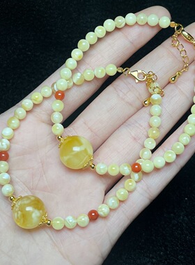 云上叙17 DS84704 蜜蜡DIY手链-多样性发一件-3.5mm（甄选）