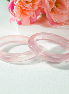 云上叙13 DS28051-粉水晶手镯-多样性发其一-12.5*8.5mm（甄选）