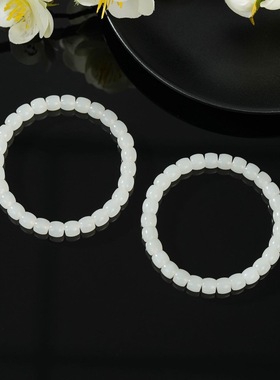 云上叙14 DS90430 和田玉单圈手串-多样性发一件-6.5mm（甄选）