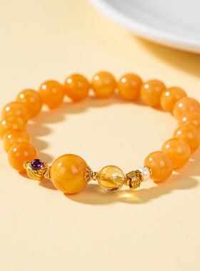 【云上叙】蜜蜡单圈手串-多样性发其一-9mm-V01137-E（商城）