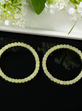 云上叙20 DS82060-和田玉手串-多样性发其一-5*5.5mm（甄选）