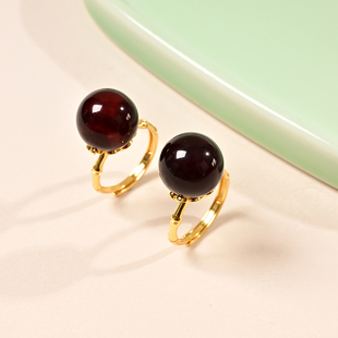 云上叙2 DS16307 琥珀戒指-多样性发一件-12.5mm+（甄选）