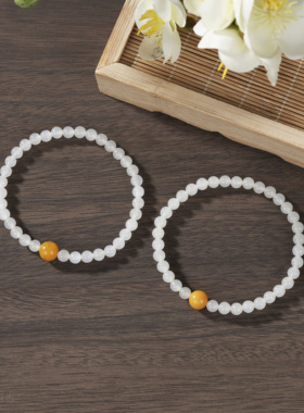 云上叙20 DS32400-和田玉单圈手串-多样性发其一-4.5mm（甄选）