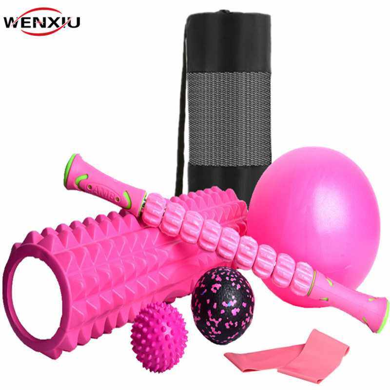 45cm瑜伽柱七件套25cm瑜伽球九球按摩棒筋膜球乳胶弹力圈背带网包,运动/瑜伽/健身/球迷用品,瑜伽舒展器/健康架,淘宝优惠券,粉丝福利购,淘宝优惠卷
