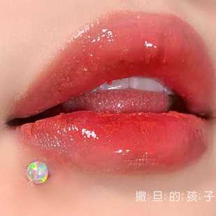 撒旦的孩子 极光澳宝唇钉璀璨星云欧泊果冻澳宝唇环耳骨钉