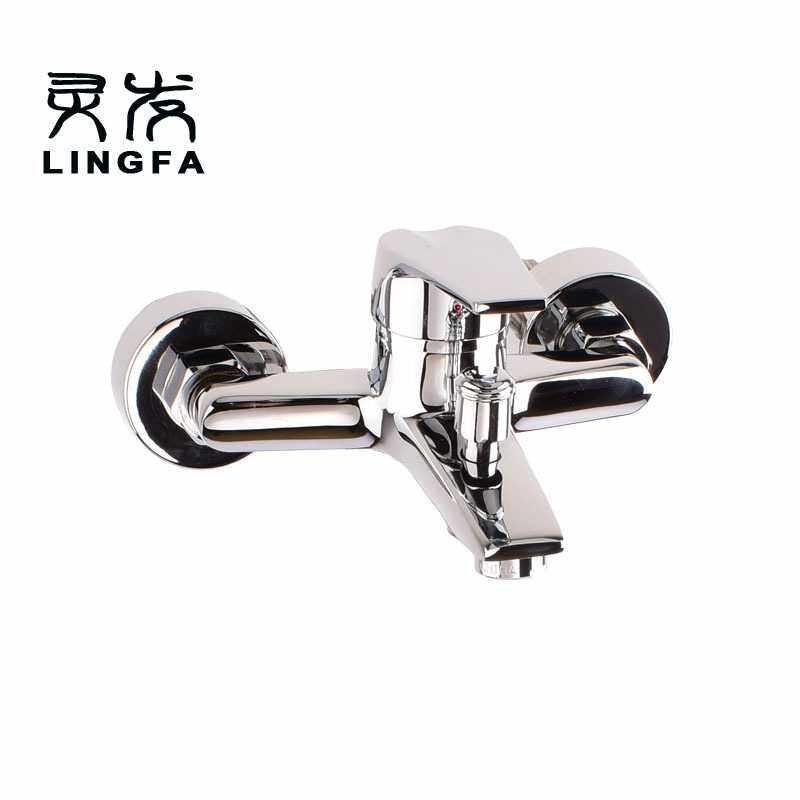 铜雅思混水阀入墙式两用淋浴龙头挂壁浴缸淋浴混水阀银色黑色枪灰