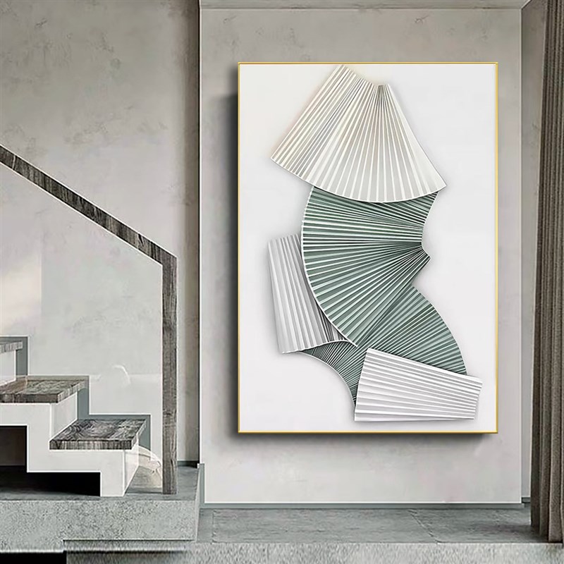 小众艺术砂岩浮雕立体装饰画客厅玄关抽象挂画别墅样板间几何壁饰图片