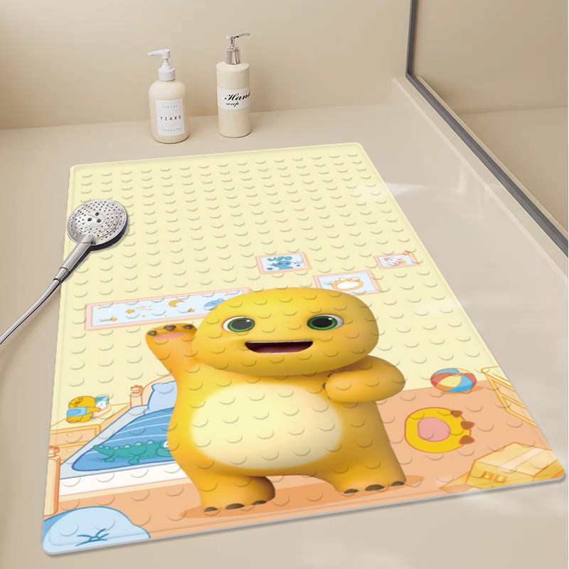 浴室防滑垫淋浴儿童浴缸洗澡脚垫防摔垫子厕所防水奶龙卫生间地垫
