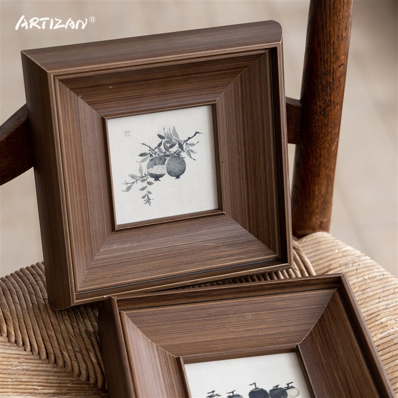 中古风画框空框装裱复古油画装饰外框实木边框条定制尺寸拼图相框