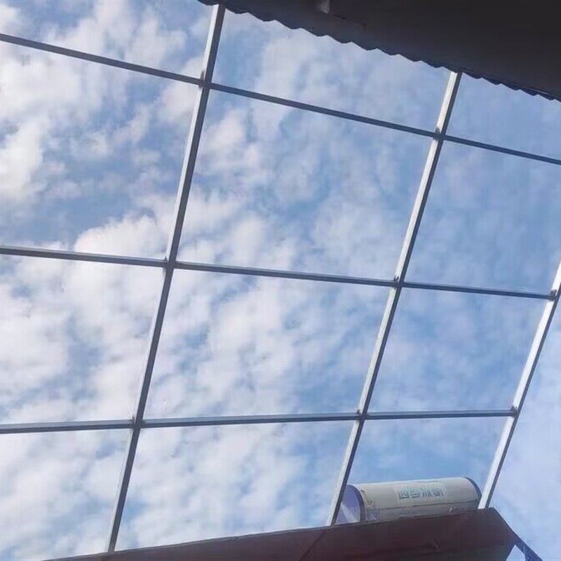 全透明阳光板遮阳板耐力板pc透明瓦温室雨车棚透明瓦阳光板台光房