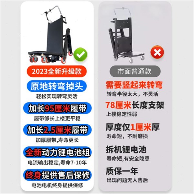搬货式电动爬楼机搬运车搬运车履楼梯全自动神器爬楼神器带电