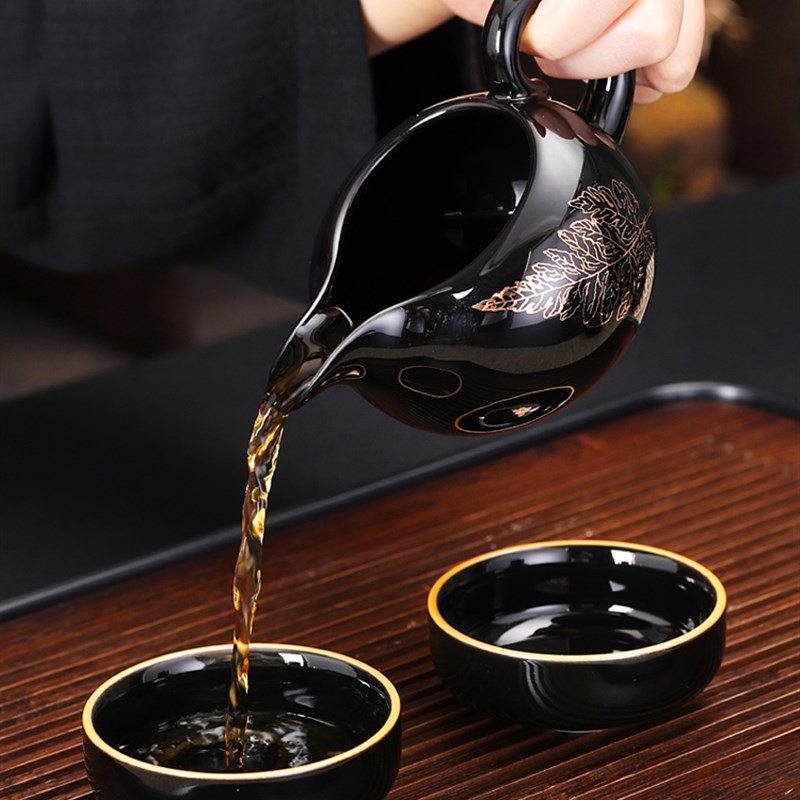 冲茶器懒人茶具套装家用客厅陶瓷石磨自动茶壶办公室功夫茶杯整套