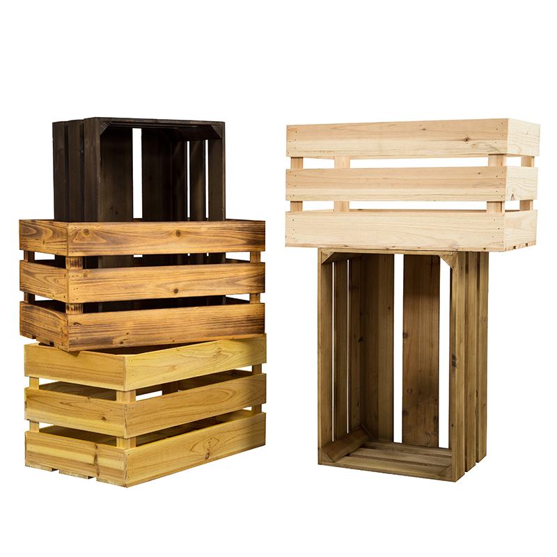 木箱储物箱定制复古实木框收纳橱窗装饰摆件道具超市陈列小木箱子