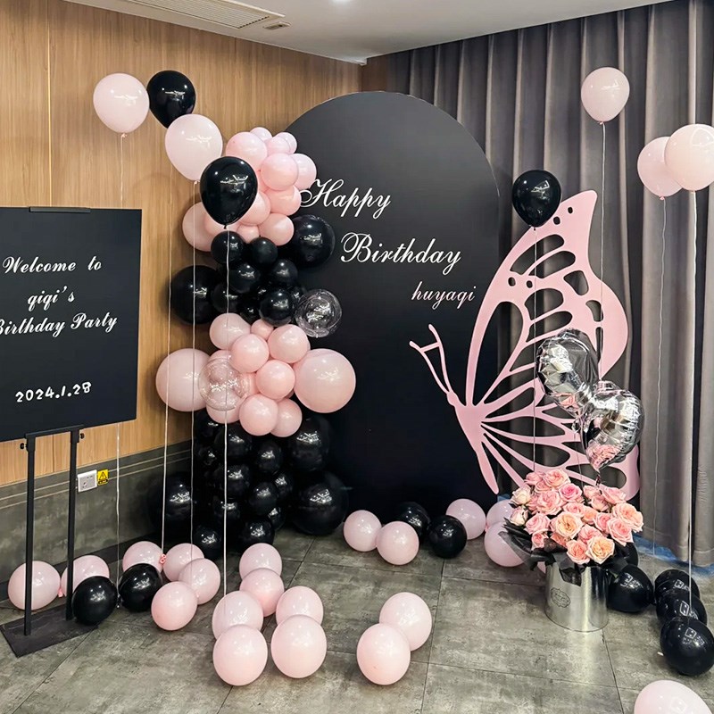 18十八岁成人生日快乐场景布置装饰高级氛围感20岁女孩背景墙kt板