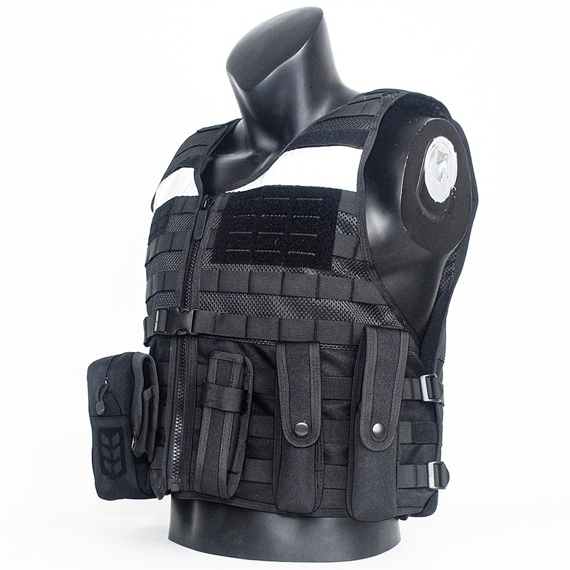 龙章御战术背心反光安全PE防C软质勤务马甲透气塑钢快拔套耐磨服