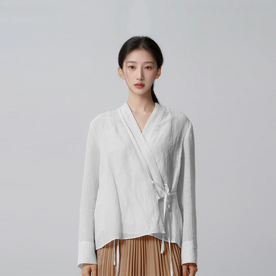 素芭禅意围裹式上衣女