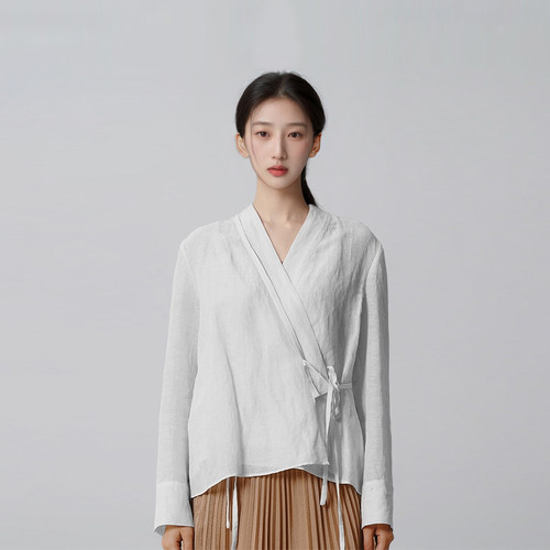 素芭禅意围裹式上衣女