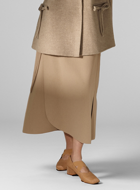 素芭轻中式流苏绳结半裙女秋冬复古时尚休闲百搭气质中长裙SK0819