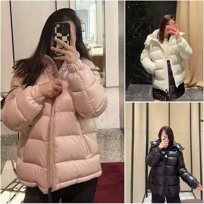 2025新款蒙口乐羽绒服女maire短款加厚90白鹅绒白色宽松大码