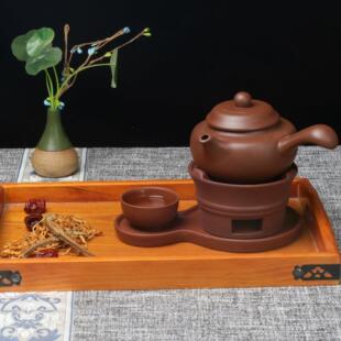蒸汤壶侧把功夫汤壶四件套紫砂壶茶壶中式酒店餐具用品功夫汤养生