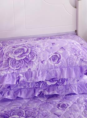 夹棉花边枕套一对装加厚枕头套加棉枕芯套枕芯皮拉炼式枕头壳子