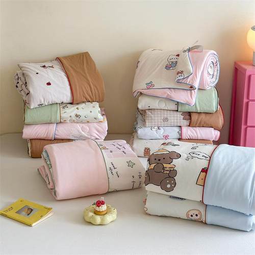 【富士商店】空调被夏凉被可机洗水洗学生宿舍薄被子被芯双感夏被