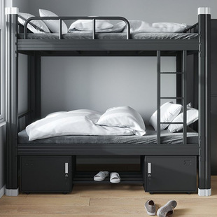 钢制宿舍公寓上下铺床学校双层型材床工地工人高低铁架子床双人床