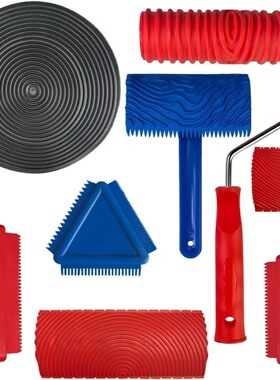 木纹器组合套装 仿木纹橡胶木纹模具工具ms17 ms21 ms3 7寸木纹滚