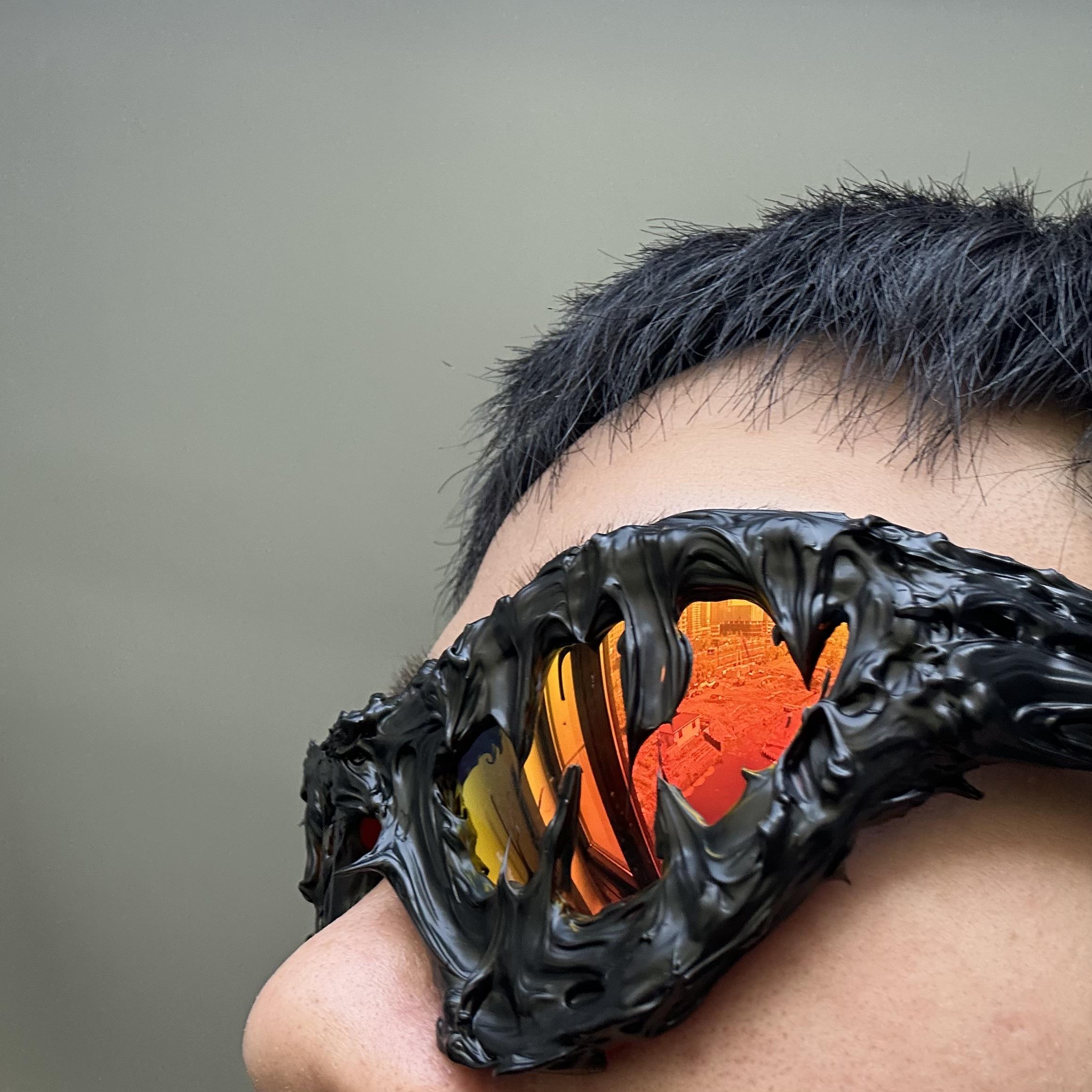 BRteam滴胶墨镜手工定制现货滴胶墨镜街头前卫男女先锋墨镜vibe