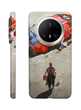 RURAL PC材质 欢腾款磨砂防摔肤感复古 手机壳保护套 适用华为Mate70pro+/60/50/40全系列