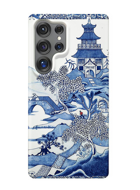 RURAL PC材质 蓝色瓷器画超薄防摔肤感男女款保护套 手机壳 适用三星Galaxy S25Ultra/S24Ultra/S25+/S23Ultr