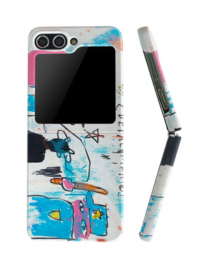 RURAL PC材质 彩绘涂鸦 磨砂折叠屏防摔男女款情侣galaxy简约卡通套 手机壳 适用于三星Zflip6/5/4/3/2保护套