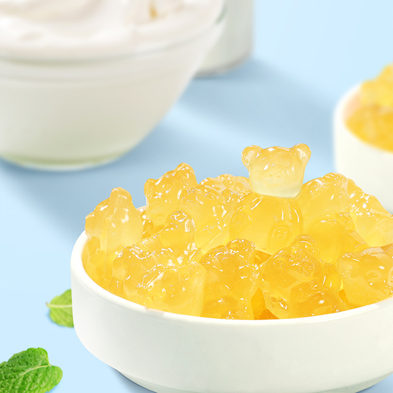 贝欧宝活性益生菌软糖水蜜桃酸奶蓝莓味小熊糖橡皮糖果儿童零食品