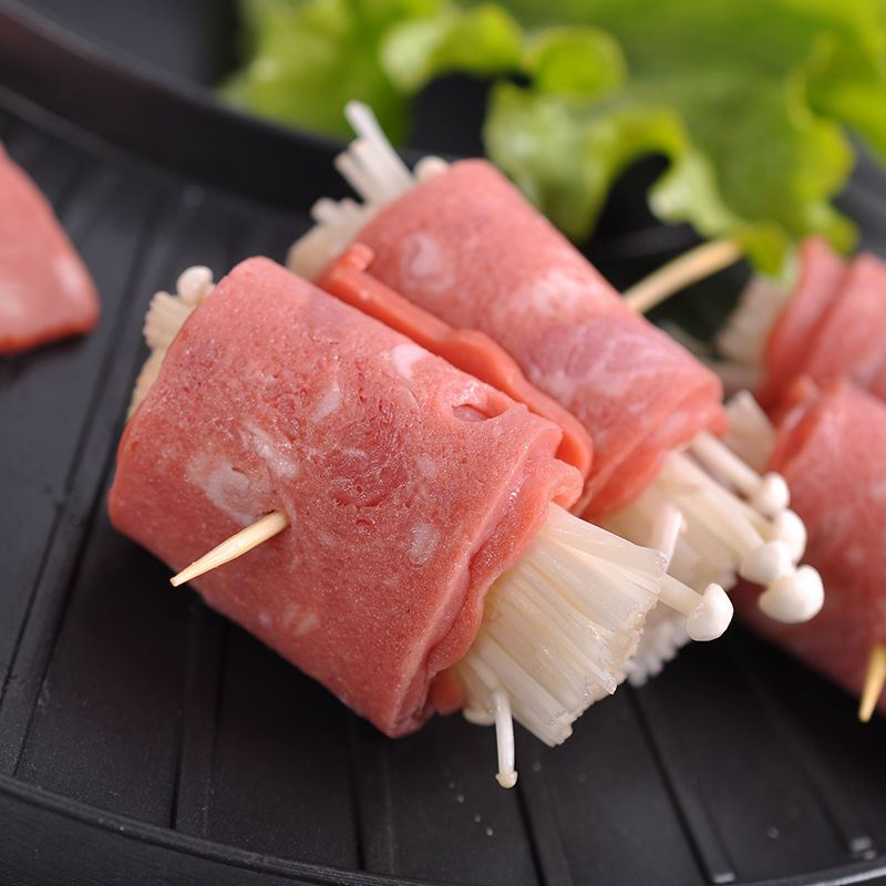 清真培根儿童早餐家用手抓饼三明治披萨烘焙烧烤食材商用午餐肉片