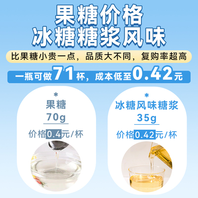 冰糖糖浆2.5kg竹蔗糖浆鸭屎香手打柠檬茶专用糖浆果茶奶茶店商用