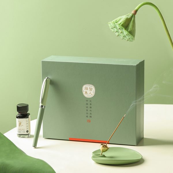 【节日礼物】ipluso/意索贤人雅集新中式文房钢笔礼盒商务办公高