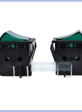 台湾荣丰RONGFENG四脚绿色开关16A250V二档船形开关RF-1004认证