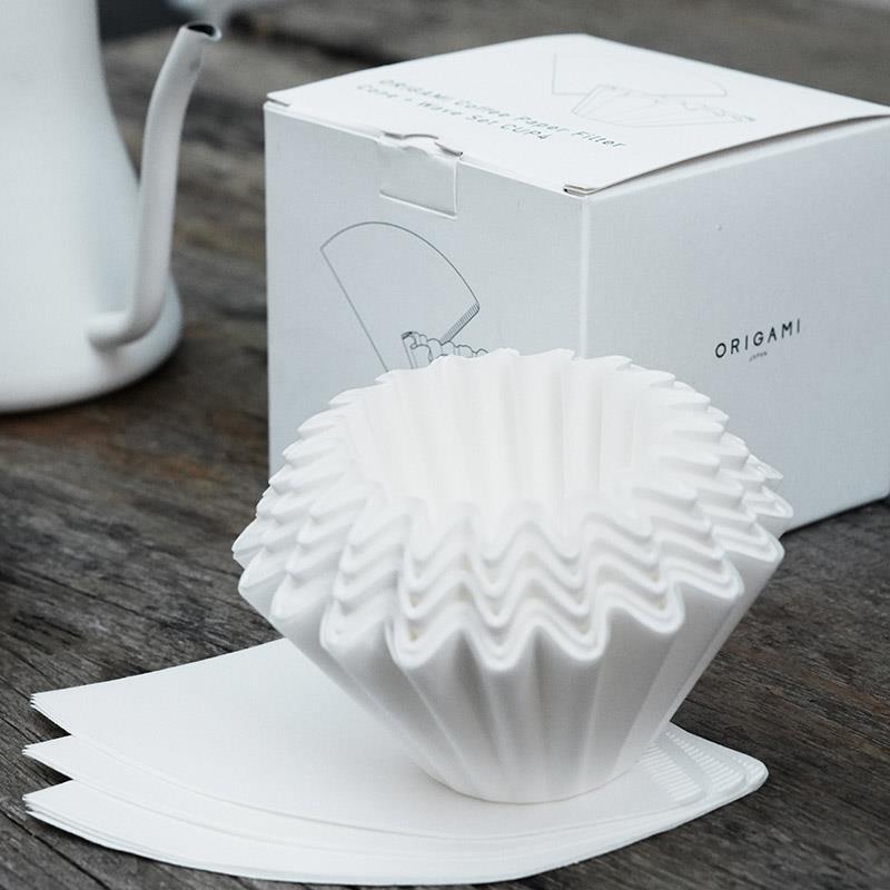 日本origami蛋糕咖啡滤纸波浪形滴滤过滤纸V60滤杯家用手冲咖啡