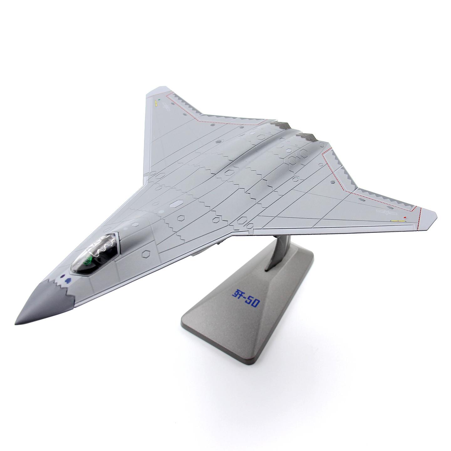AF1中国空军歼50第六代隐形战斗机沈飞J-50合金成品飞机模型1/144