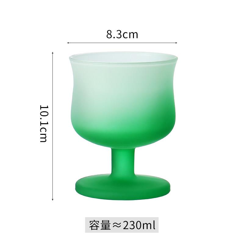糖果色玻璃水杯高颜值鸡尾酒杯女网红新款咖啡冷饮品杯玻璃酒杯子