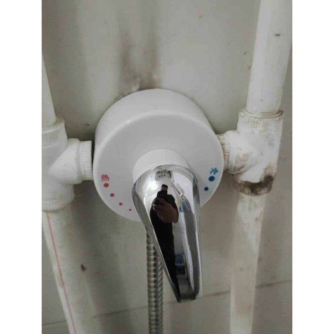通用水龙头明装淋浴花洒配件混合阀冷热调温冷热阀电热水器全铜