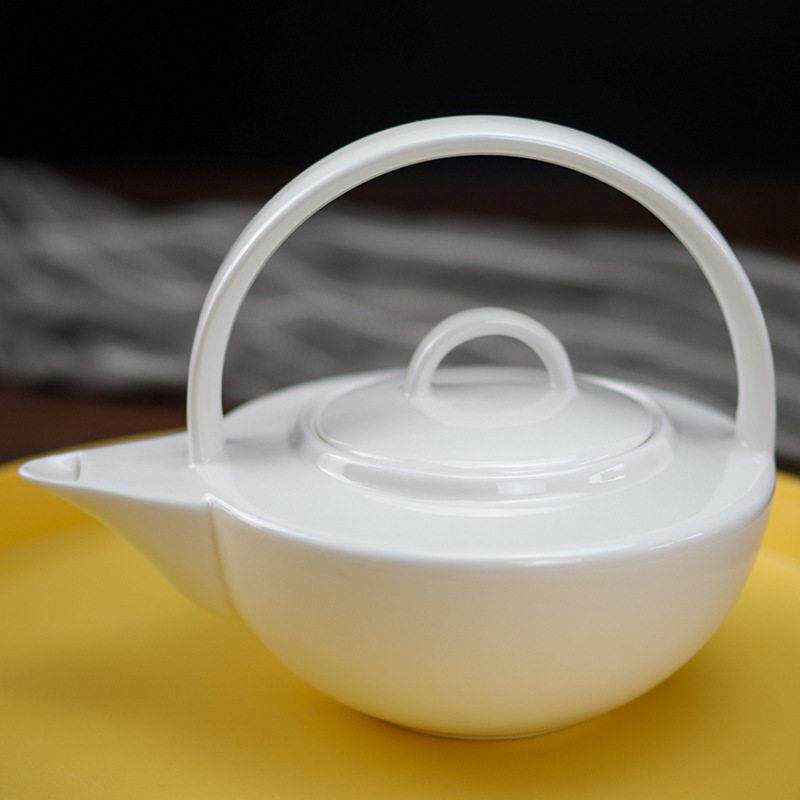 唐山骨瓷提梁壶茶壶茶具配套茶具茶杯陶瓷茶水壶支持logo印制