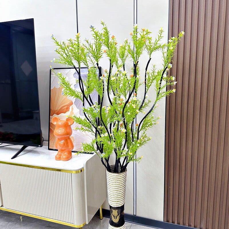 满天星家居高枝茉莉仿真花束客厅落地塑料装饰花假花绢花摆设插花