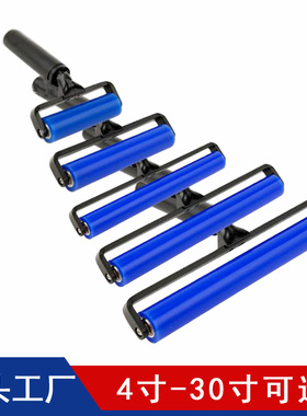 手动除尘滚轮可清洗粘尘滚筒防静电压膜贴膜蓝色硅胶粘尘滚轮6寸