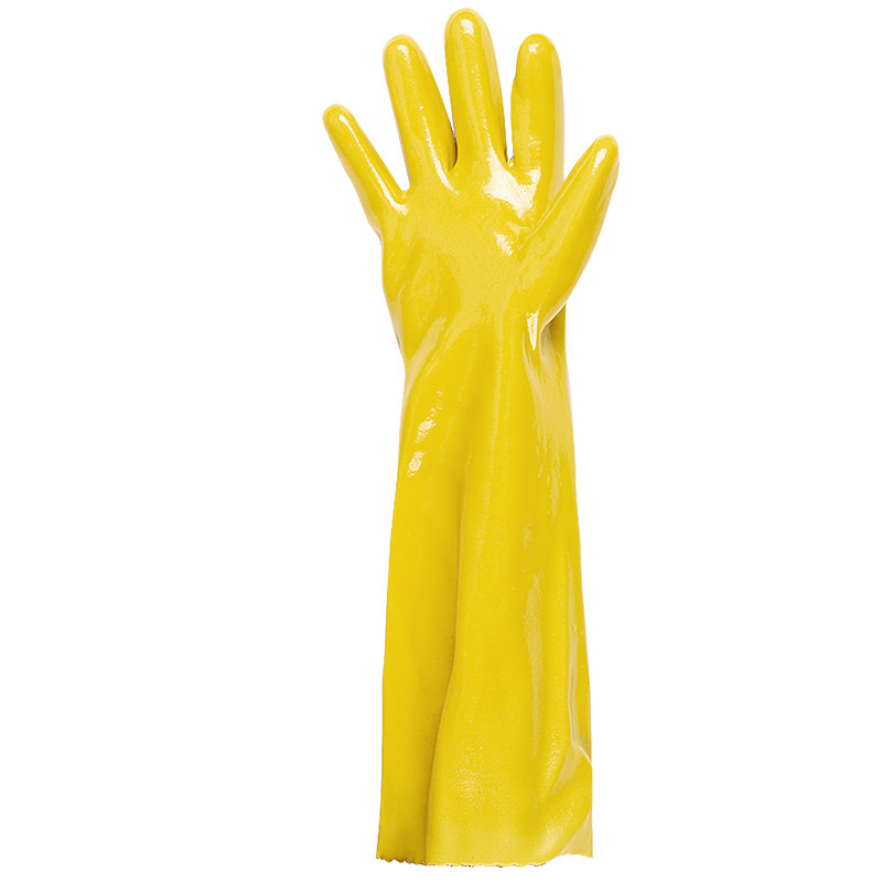 防水加厚长电镀工作防油化工劳保手套耐磨橡O胶乳胶手套工业耐酸